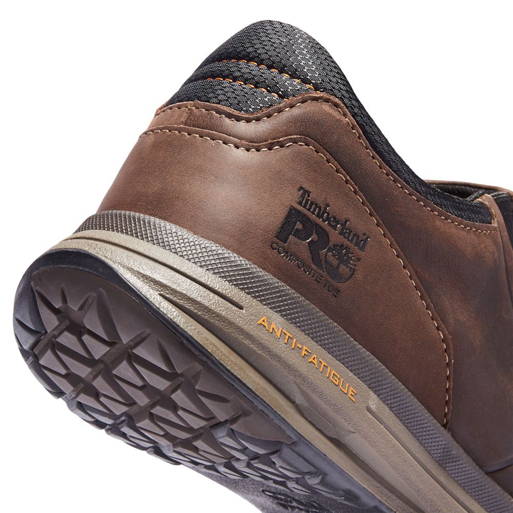 Timberland Παπούτσια Εργασίας Ανδρικα Καφε - Pro® Drivetrain Comp Toe Slip-On - Greece 3214789-ZD